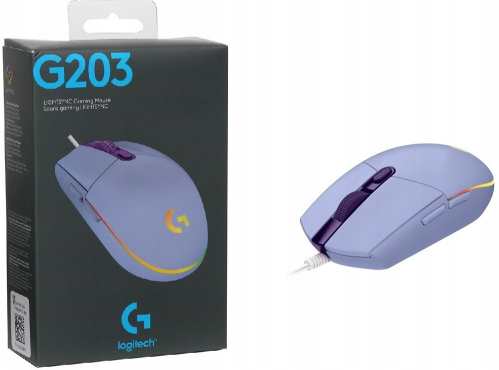 Logitech G203 LIGHTSYNC RGB 6 Button Gaming Mouse 910-005853 recenze