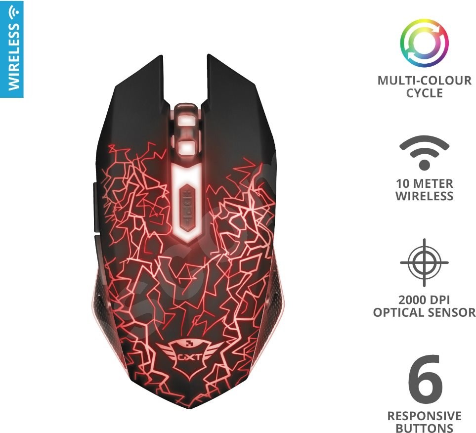 Trust GXT 107 Izza Wireless Optical Gaming Mouse 23214 recenze