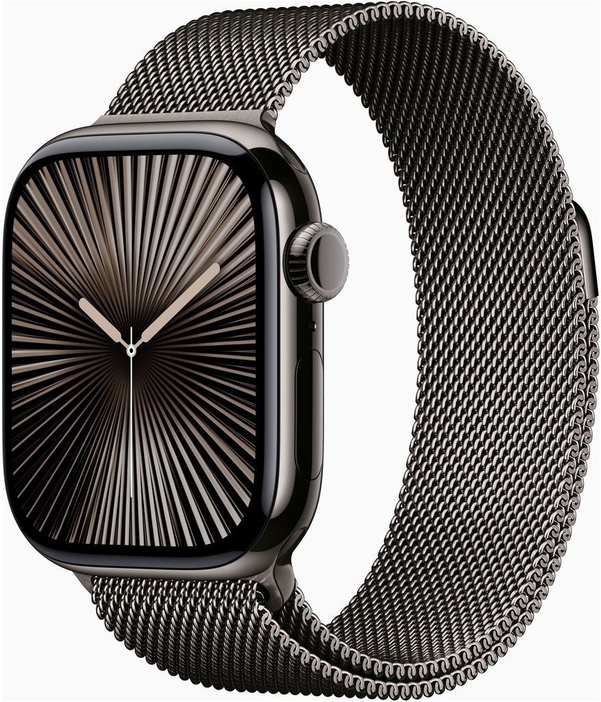 Apple Watch Series 10 42mm Cellular břidlicově šedý titan s břidlicově šedým milánským tahem MX053QC/A recenze