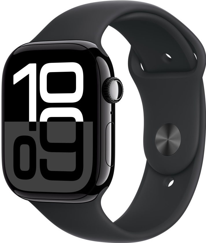 Apple Watch Series 10 42mm Cellular klavírně černý hliník s černým sportovním řemínkem M/L MWX73QC/A recenze