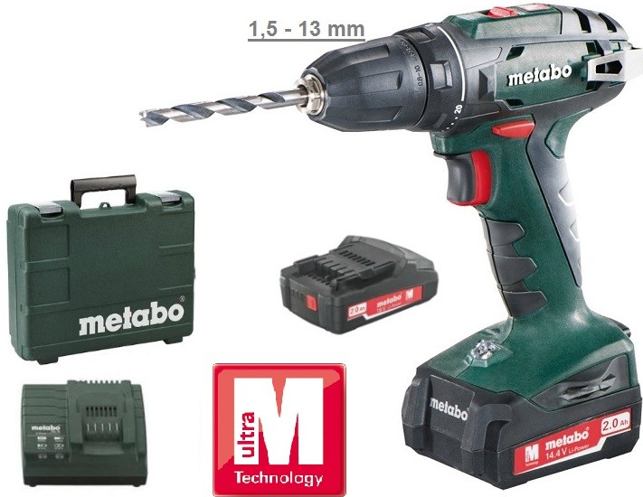 METABO BS 14.4 + 2×2,0 Ah recenze