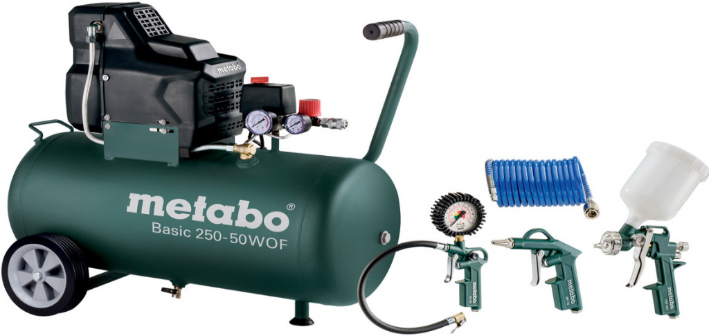 METABO Bezolejový kompresor Basic 250-50 W OF Set 690988000 recenze